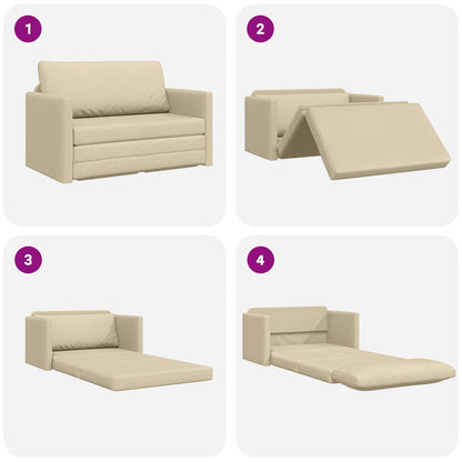 Divano letto 110cm Crema Tessuto