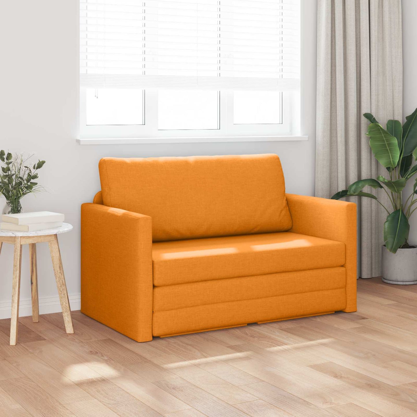 Divano letto 110cm Giallo Scuro Tessuto