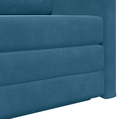 Divano letto Blu 124 x 71 x 78 cm Velluto | homemem39