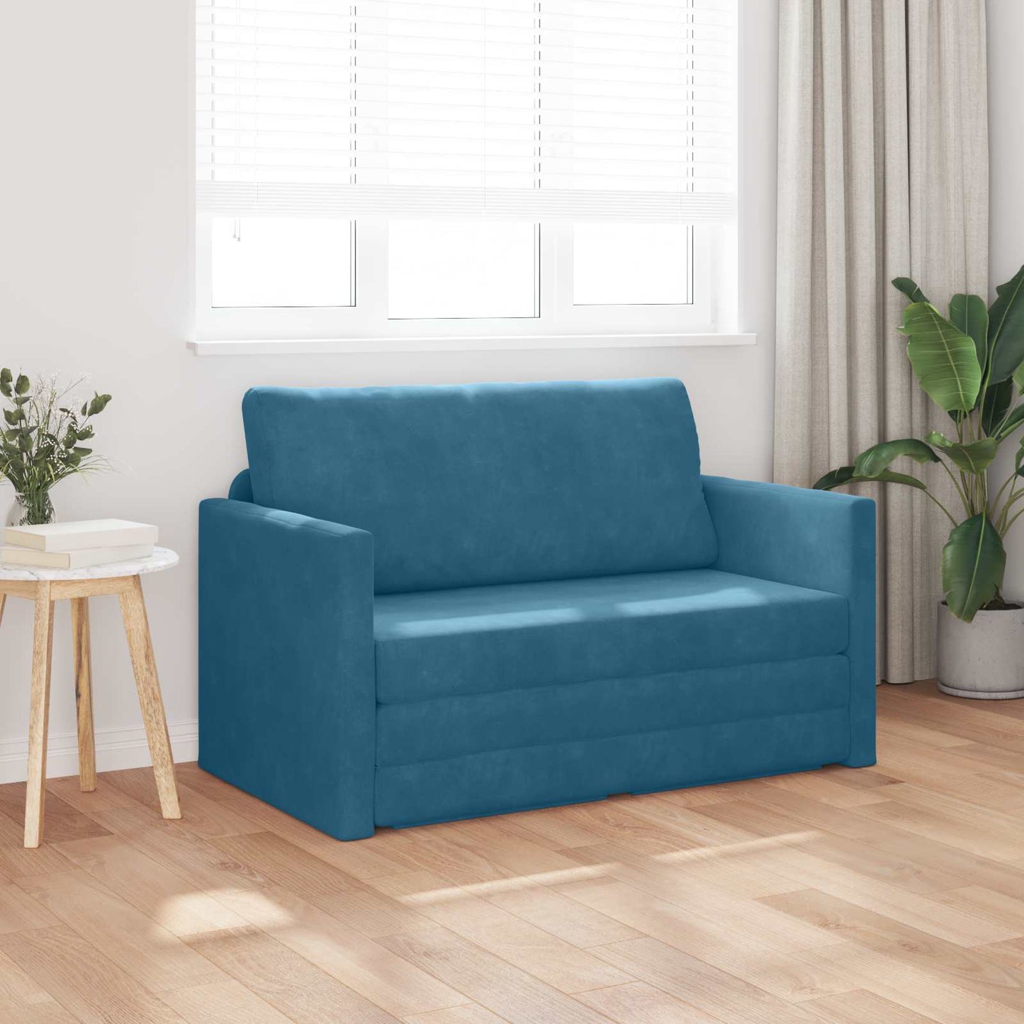 Divano letto Blu 124 x 71 x 78 cm Velluto