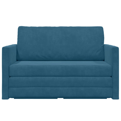 Divano letto Blu 124 x 71 x 78 cm Velluto | homemem39