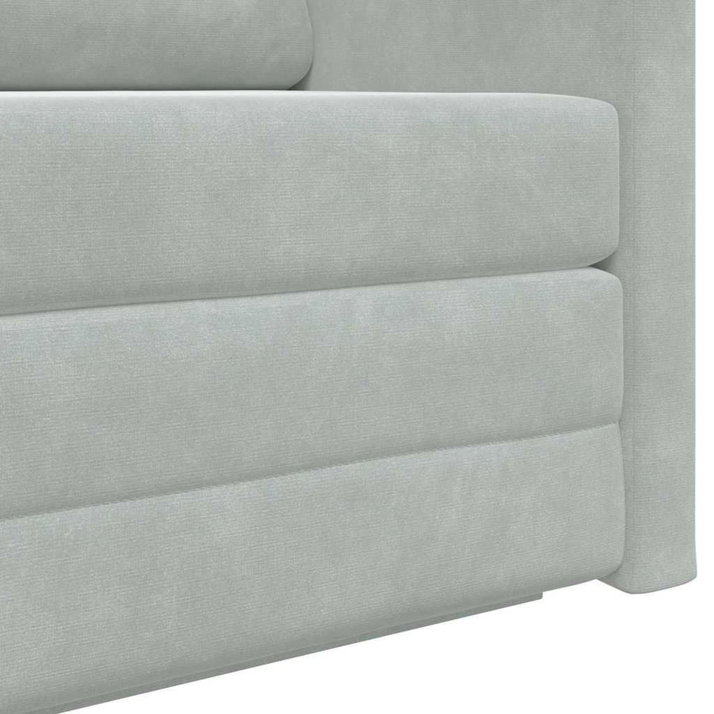 Divano letto Grigio chiaro 124 x 204 x 61 cm Velluto - homemem39