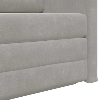 Divano letto Grigio chiaro 124 x 71 x 78 cm Velluto