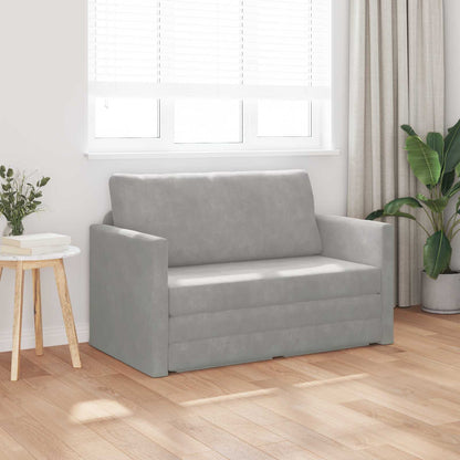 Divano letto Grigio chiaro 124 x 71 x 78 cm Velluto | homemem39