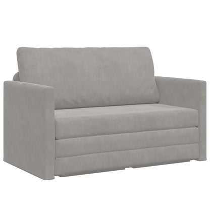 Divano letto Grigio chiaro 124 x 71 x 78 cm Velluto | homemem39