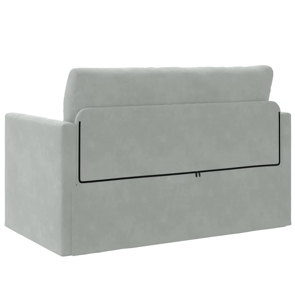 Divano letto Grigio chiaro 124 x 204 x 61 cm Velluto - homemem39