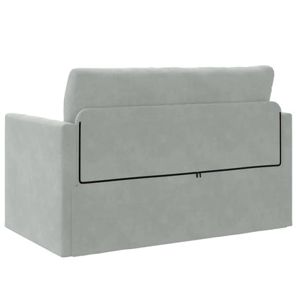 Divano letto Grigio chiaro 124 x 204 x 61 cm Velluto - homemem39