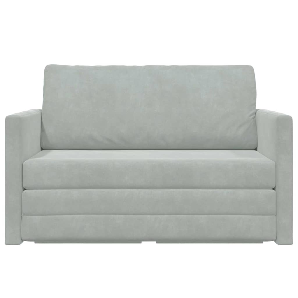 Divano letto Grigio chiaro 124 x 204 x 61 cm Velluto - homemem39