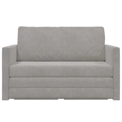 Divano letto Grigio chiaro 124 x 71 x 78 cm Velluto | homemem39