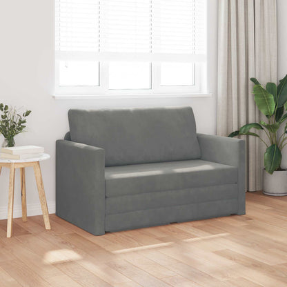 Divano letto Grigio scuro 124 x 71 x 78 cm Velluto