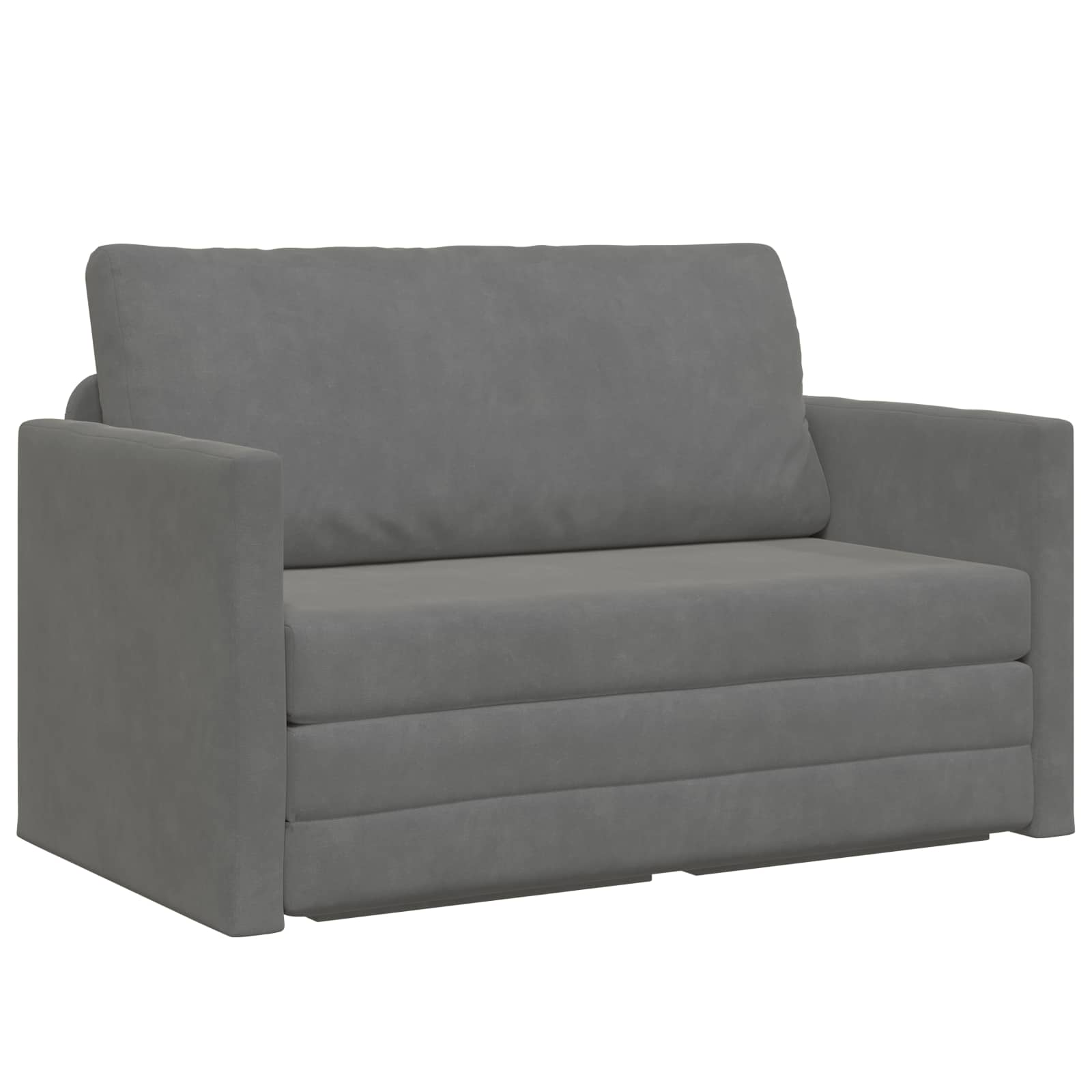 Divano letto Grigio scuro 124 x 71 x 78 cm Velluto | homemem39