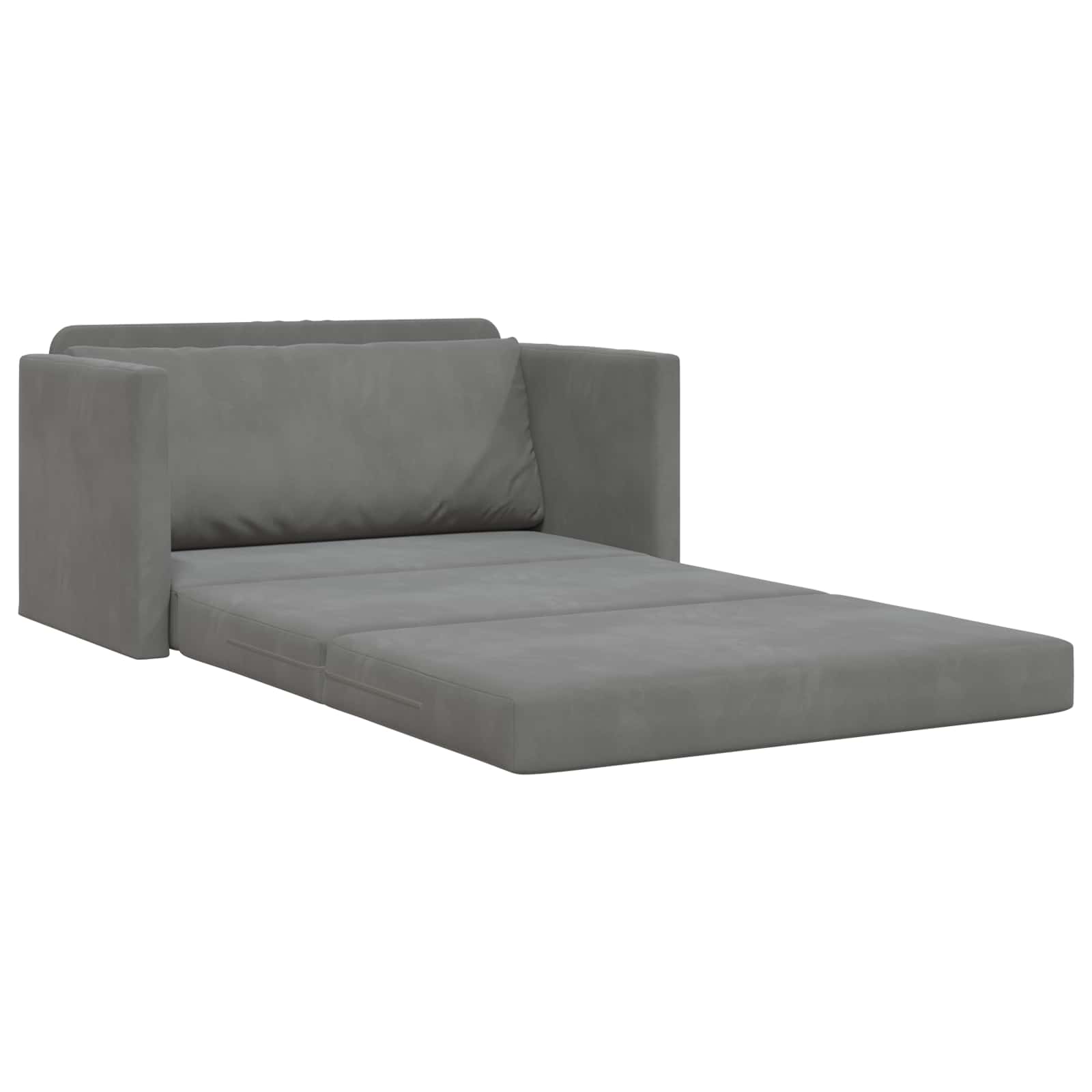 Divano letto Grigio scuro 124 x 71 x 78 cm Velluto | homemem39