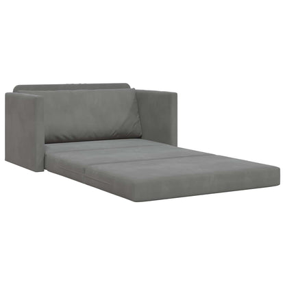 Divano letto Grigio scuro 124 x 71 x 78 cm Velluto | homemem39