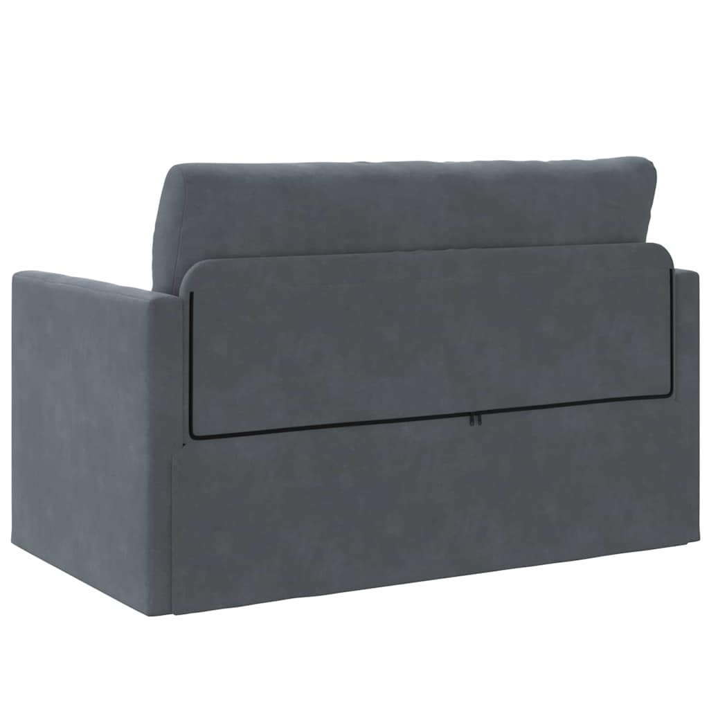 Divano letto Grigio scuro 124 x 204 x 61 cm Velluto - homemem39