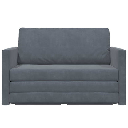 Divano letto Grigio scuro 124 x 204 x 61 cm Velluto - homemem39