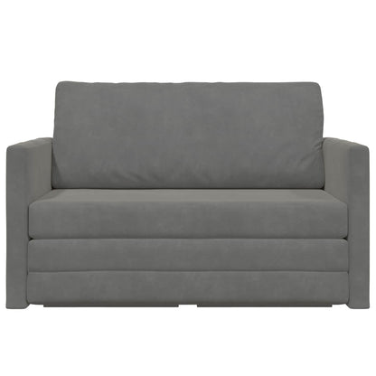 Divano letto Grigio scuro 124 x 71 x 78 cm Velluto | homemem39