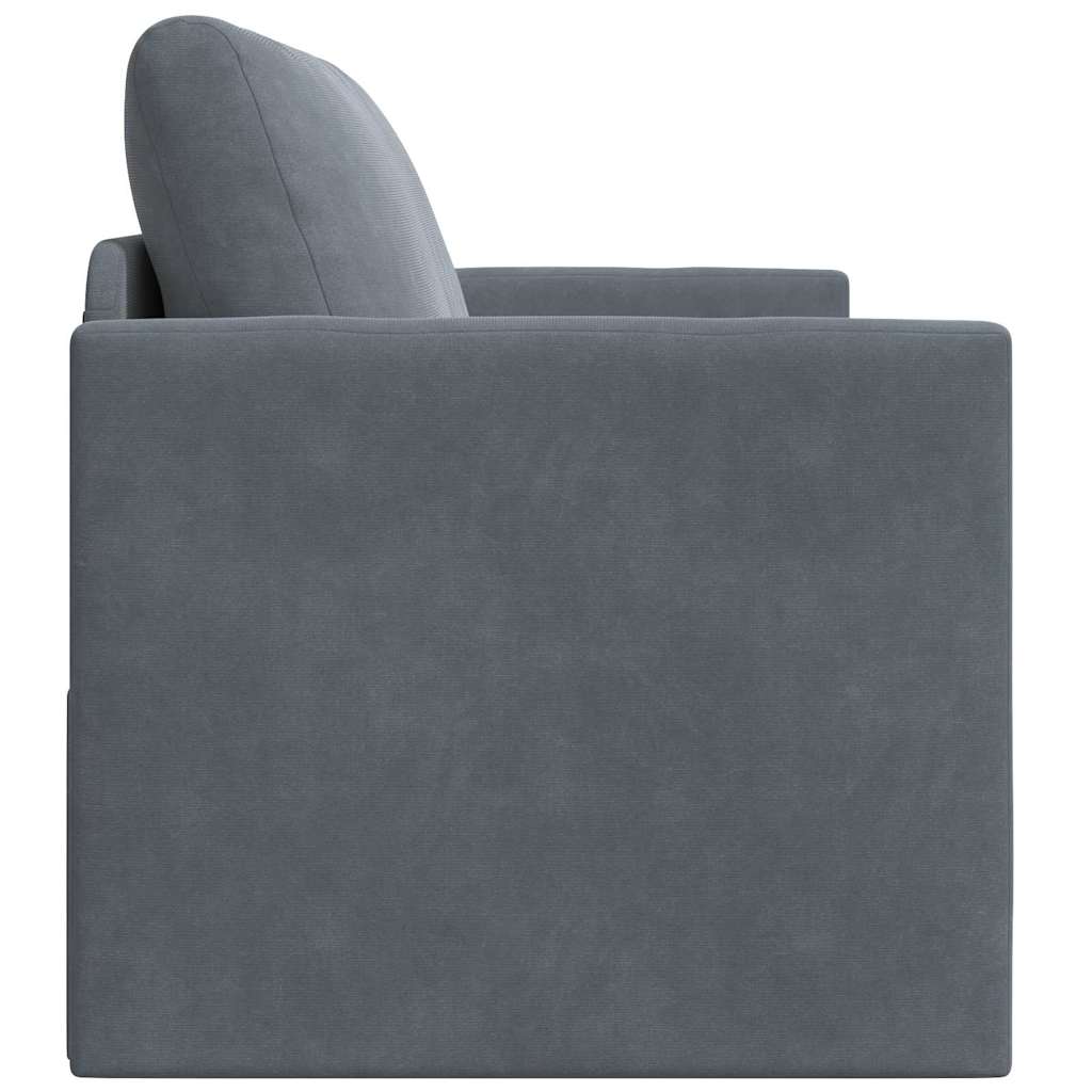 Divano letto Grigio scuro 124 x 204 x 61 cm Velluto - homemem39