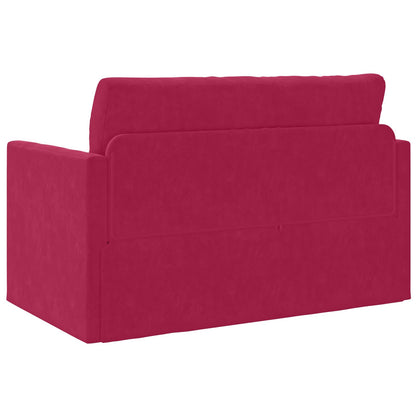 Divano letto Rosso Vino 124 x 71 x 78 cm Velluto | homemem39