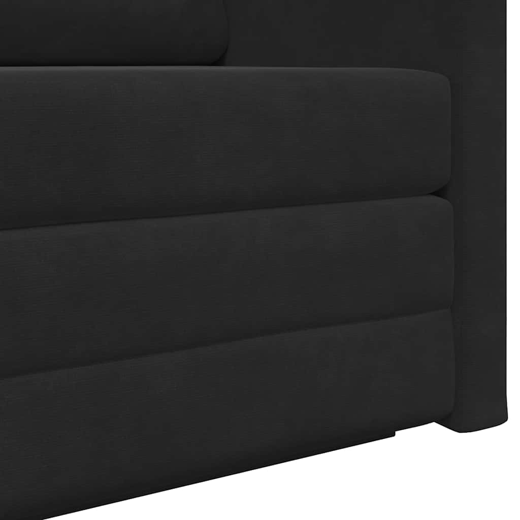Divano letto Nero 124 x 71 x 78 cm Velluto