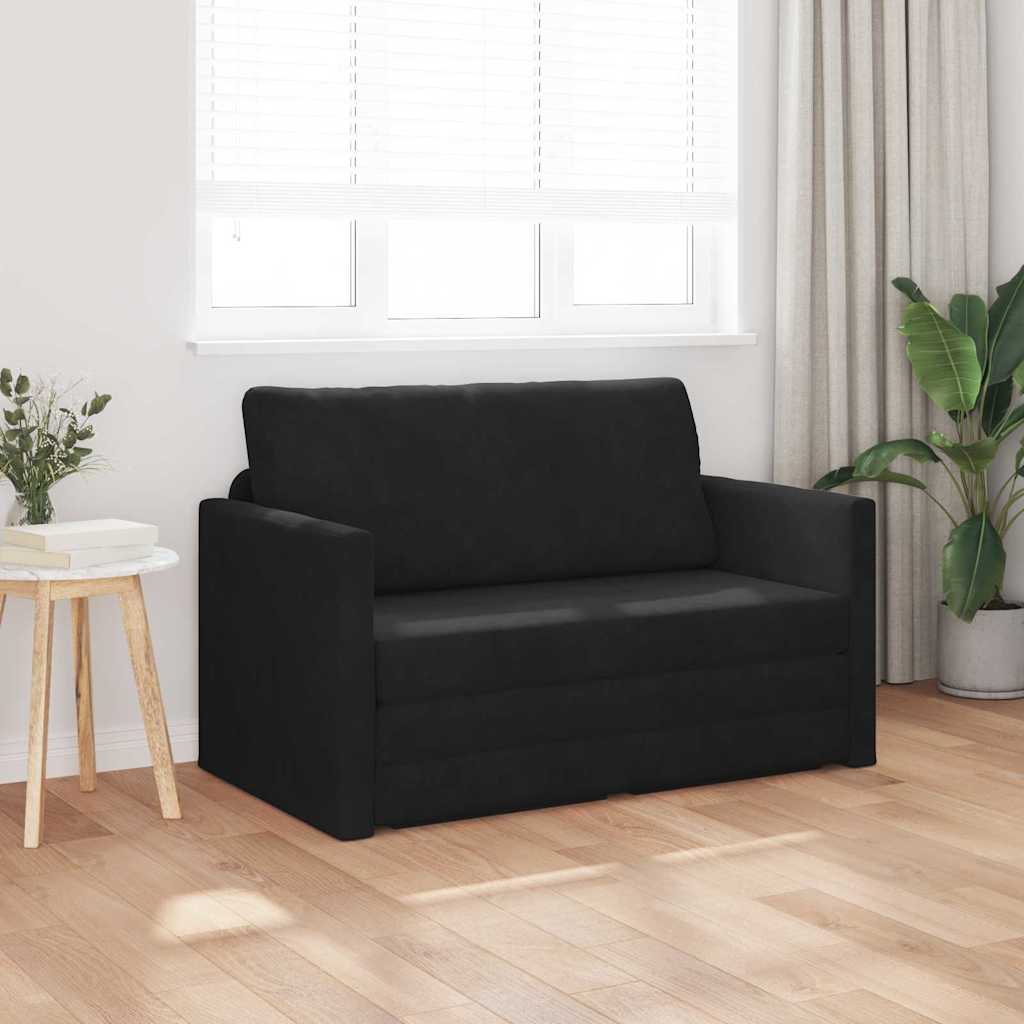 Divano letto Nero 124 x 71 x 78 cm Velluto | homemem39