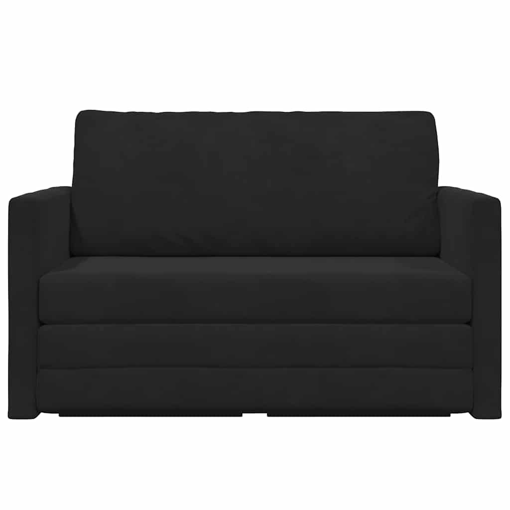 Divano letto Nero 124 x 71 x 78 cm Velluto | homemem39