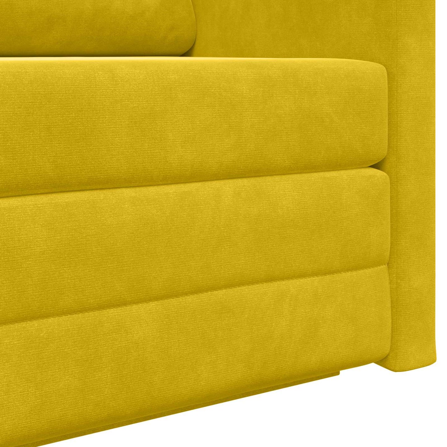 Divano letto Giallo girasole 124 x 71 x 78 cm Velluto