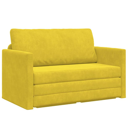 Divano letto 110cm Giallo girasole Velluto