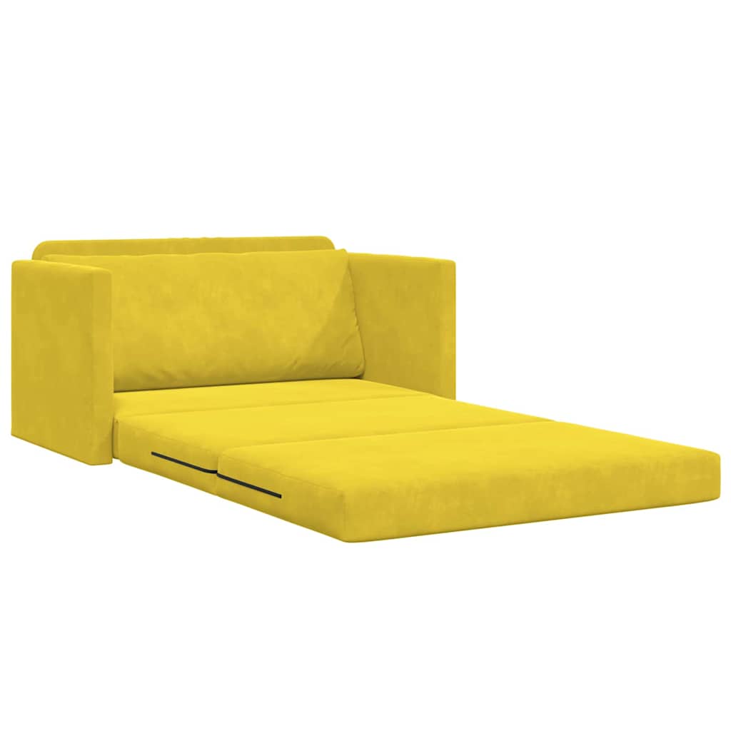 Divano letto 110cm Giallo girasole Velluto