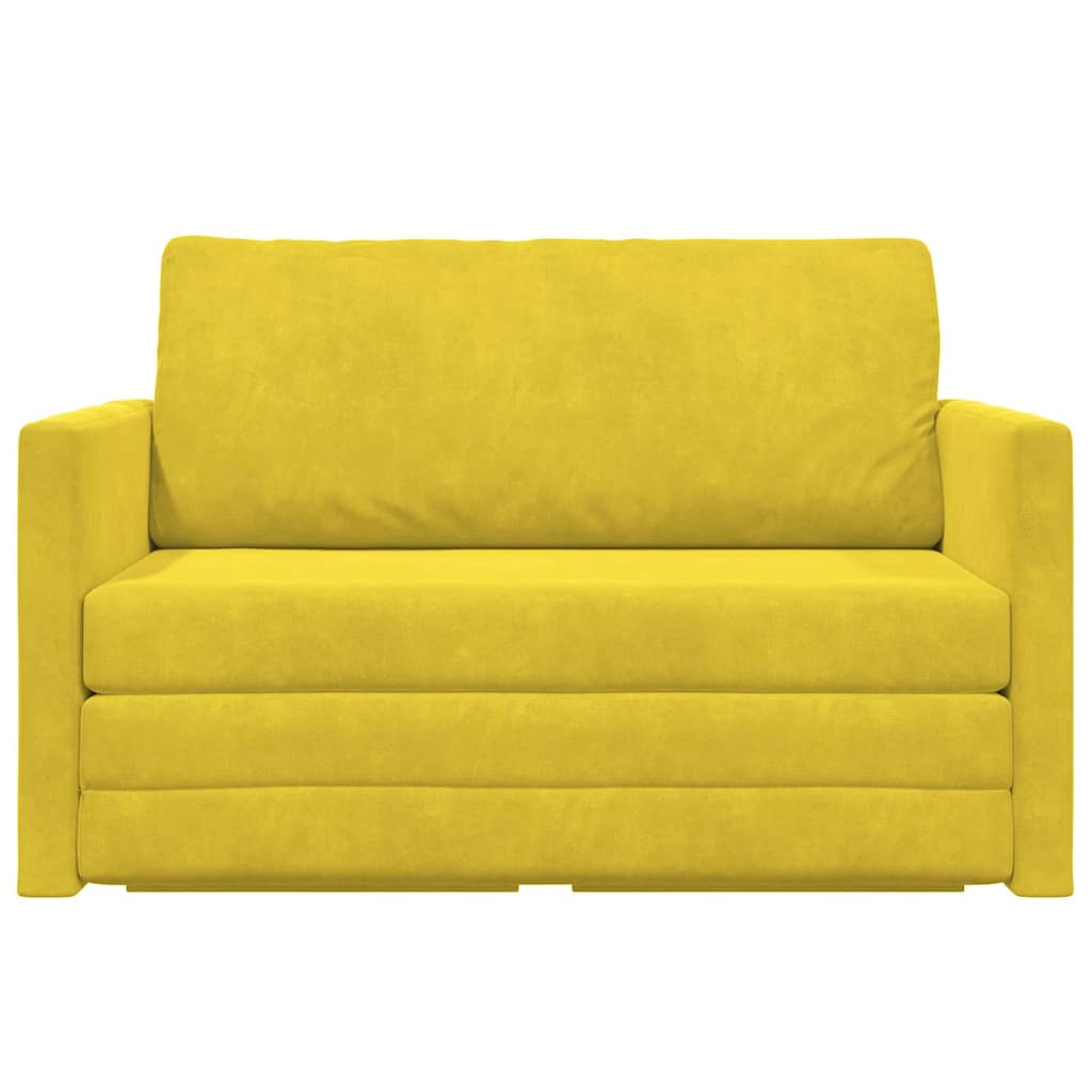 Divano letto 110cm Giallo girasole Velluto