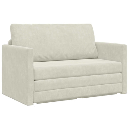 Divano letto Crema 124 x 71 x 78 cm Velluto