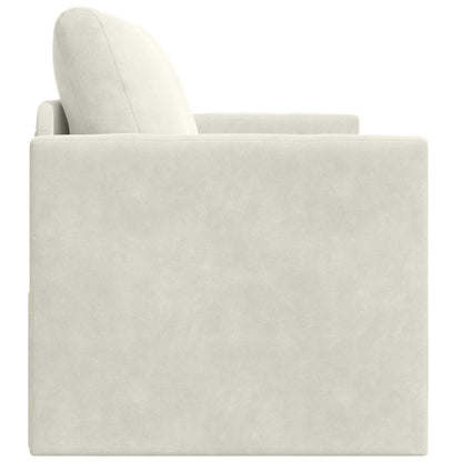 Divano letto Crema 124 x 71 x 78 cm Velluto