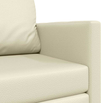 Divano letto 110cm Crema Pelle Artificiale
