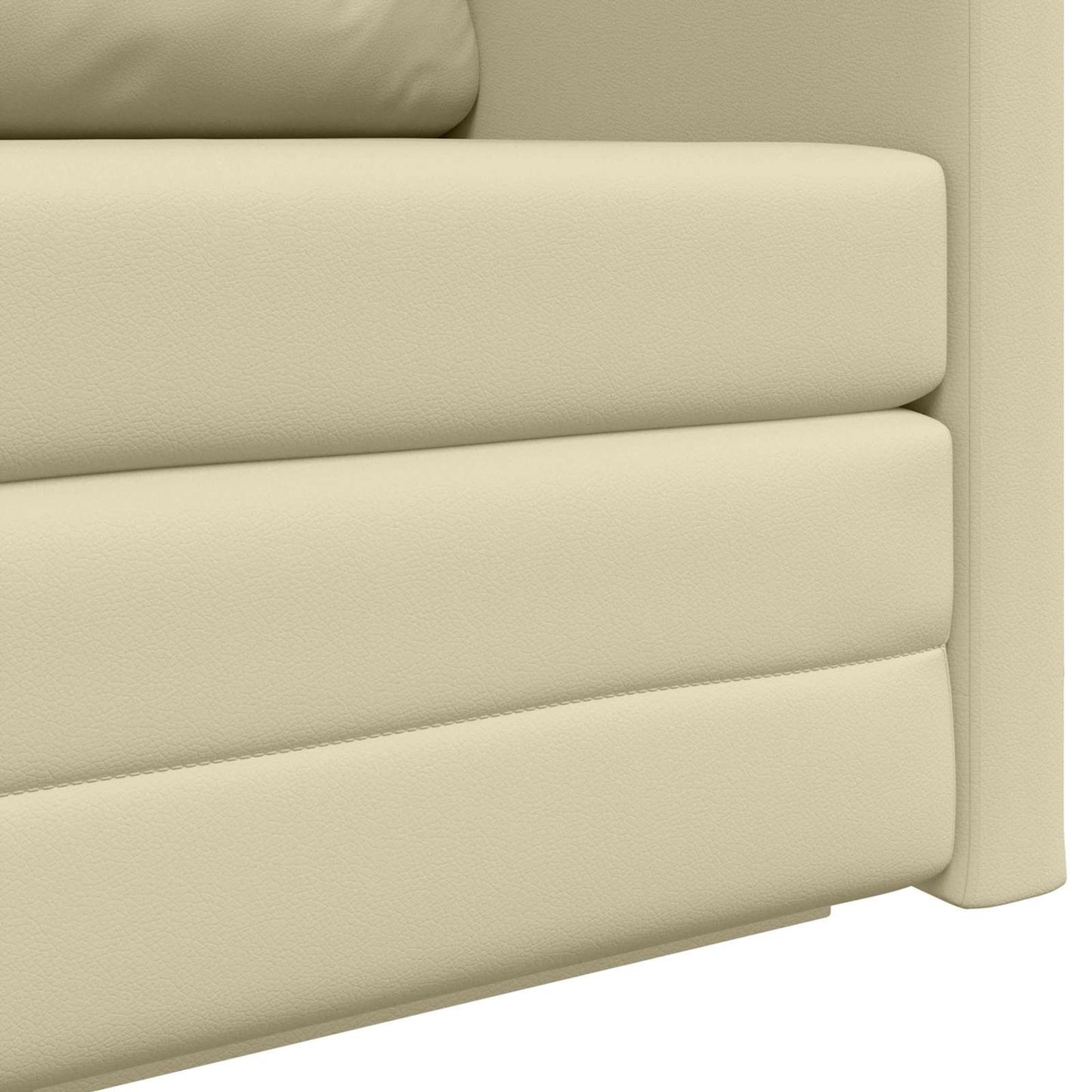 Divano letto Crema 124 x 71 x 78 cm Pelle Artificiale | homemem39