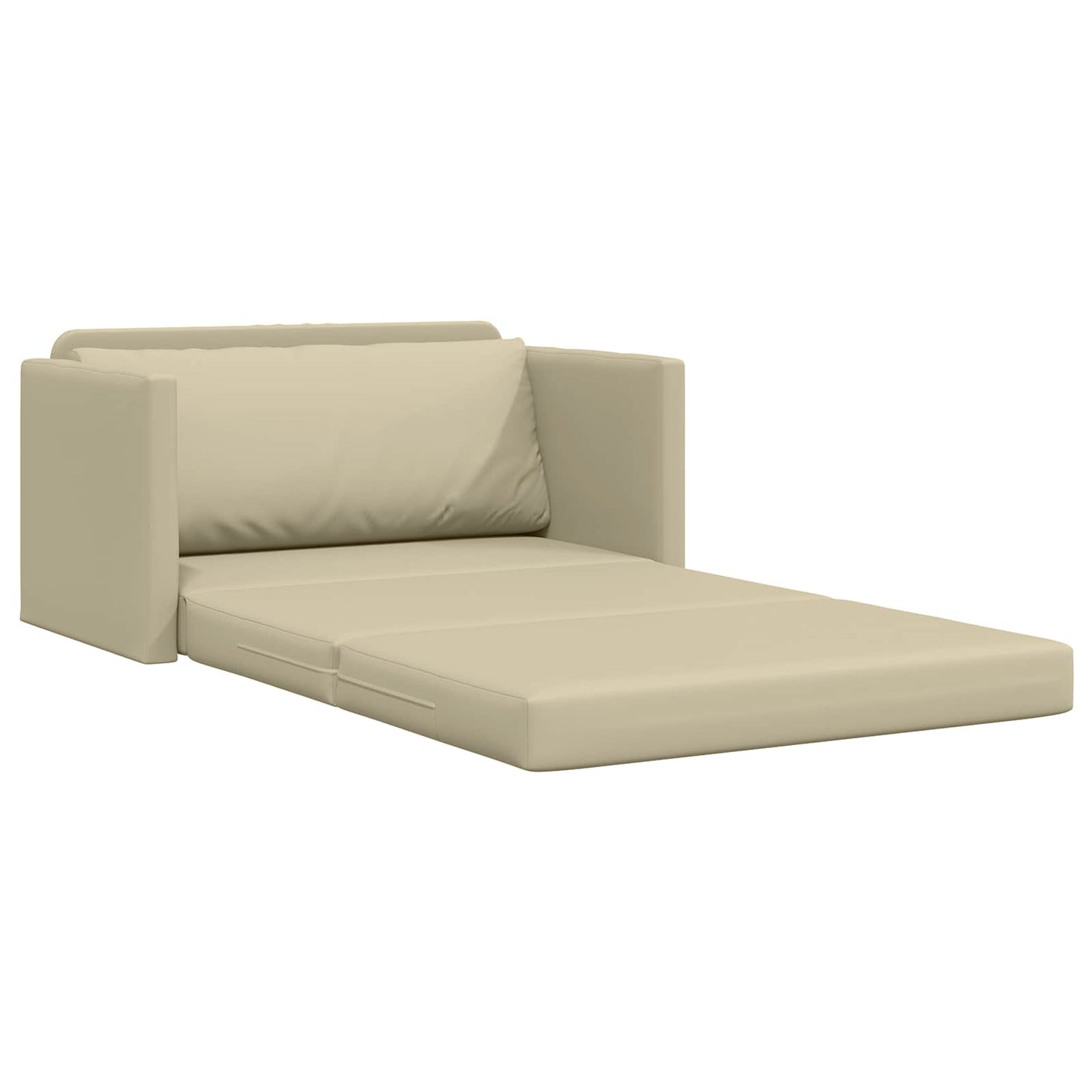 Divano letto Crema 124 x 71 x 78 cm Pelle Artificiale | homemem39