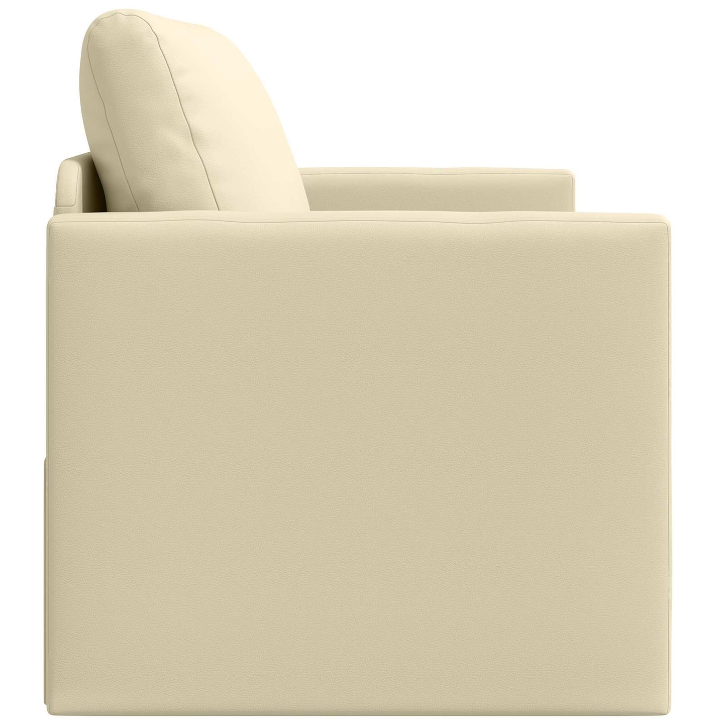 Divano letto Crema 124 x 71 x 78 cm Pelle Artificiale | homemem39