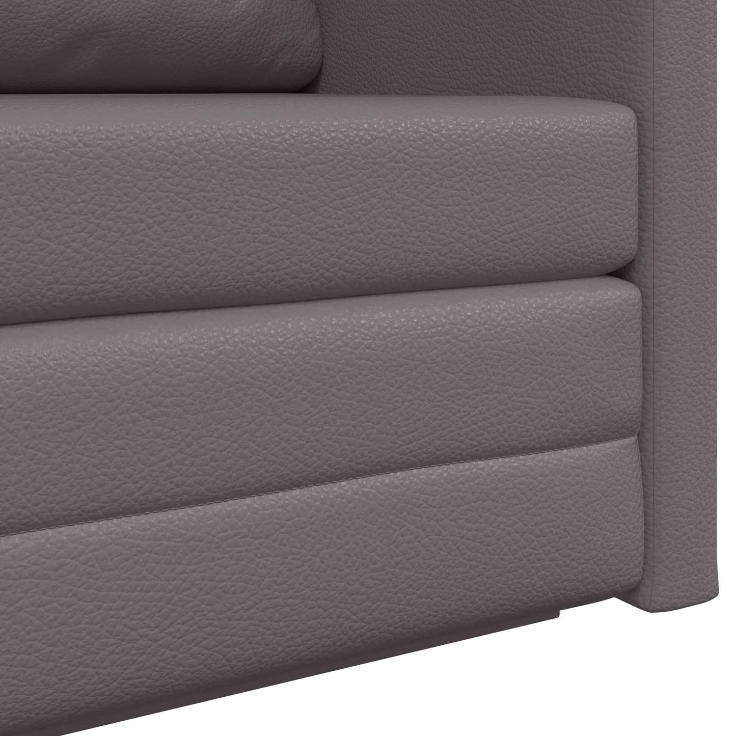 Divano letto Grigio 124 x 71 x 78 cm Pelle Artificiale