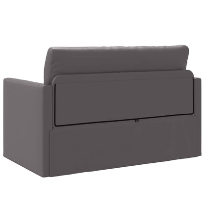Divano letto Grigio 124 x 71 x 78 cm Pelle Artificiale | homemem39