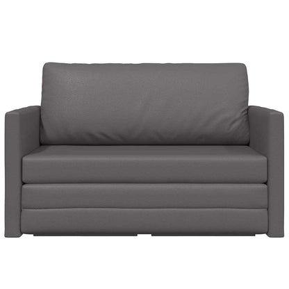 Divano letto Grigio 124 x 71 x 78 cm Pelle Artificiale - homemem39