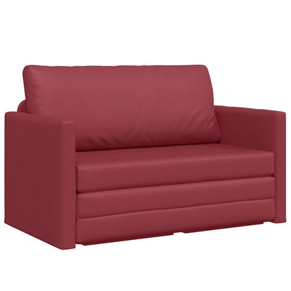 Divano letto 110cm Rosso Vino Pelle Artificiale