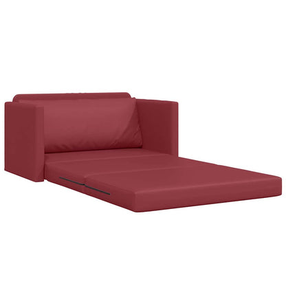 Divano letto 110cm Rosso Vino Pelle Artificiale