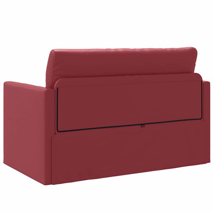 Divano letto 110cm Rosso Vino Pelle Artificiale