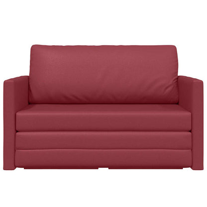 Divano letto 110cm Rosso Vino Pelle Artificiale
