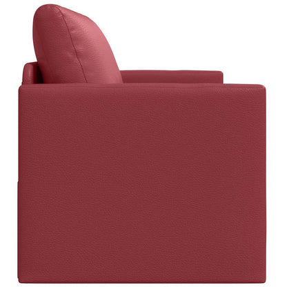 Divano letto 110cm Rosso Vino Pelle Artificiale