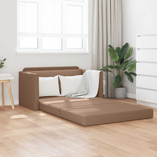 Divano letto Cappuccino 124 x 71 x 78 cm Pelle Artificiale