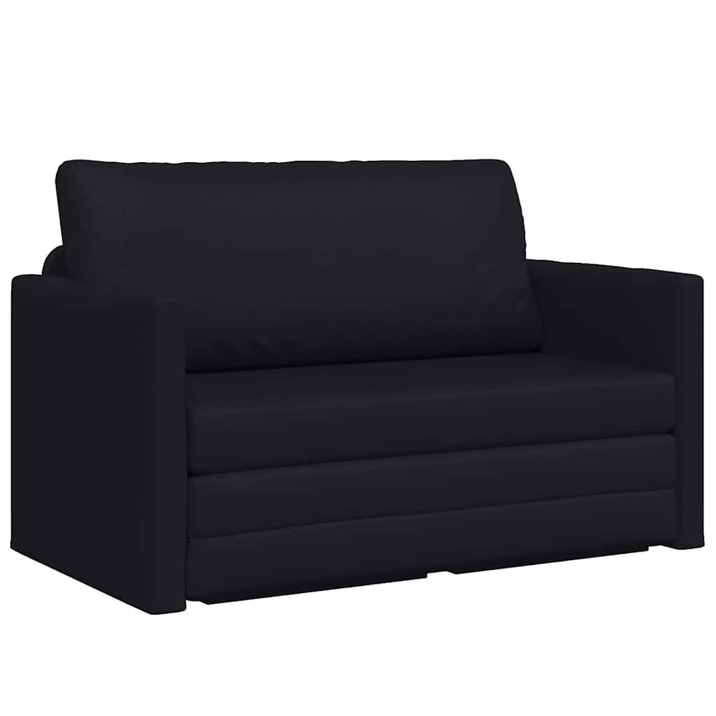 Divano letto 110cm Nero Pelle Artificiale