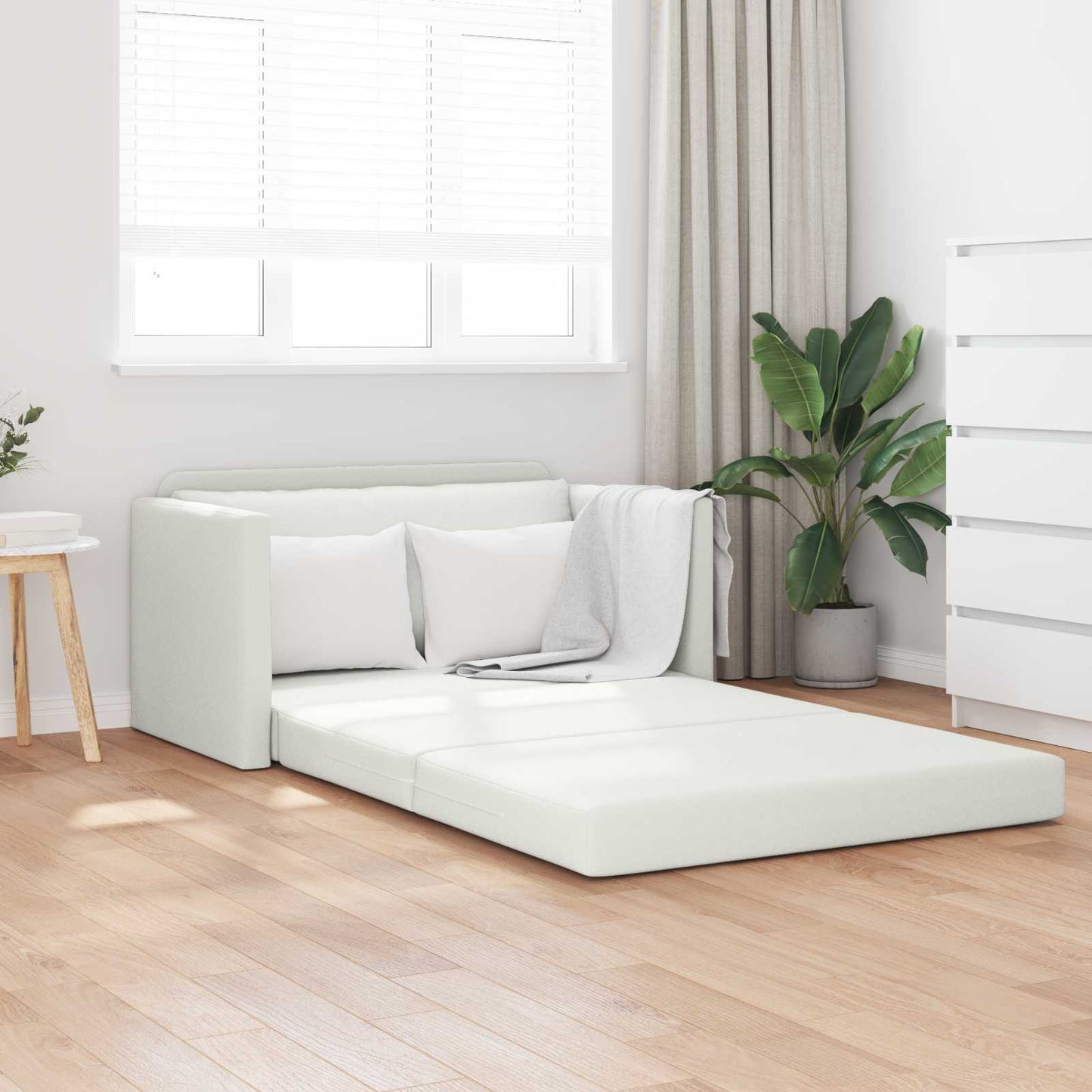 Divano letto Bianco 124 x 71 x 78 cm Pelle Artificiale