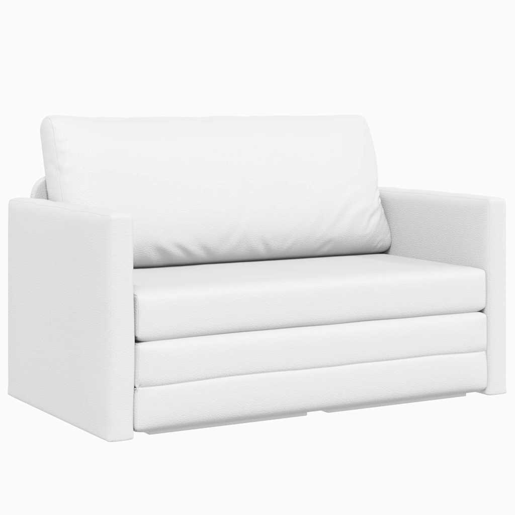 Divano letto 110cm Bianco Pelle Artificiale