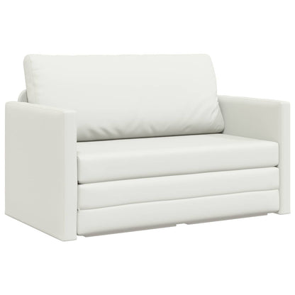 Divano letto Bianco 124 x 71 x 78 cm Pelle Artificiale