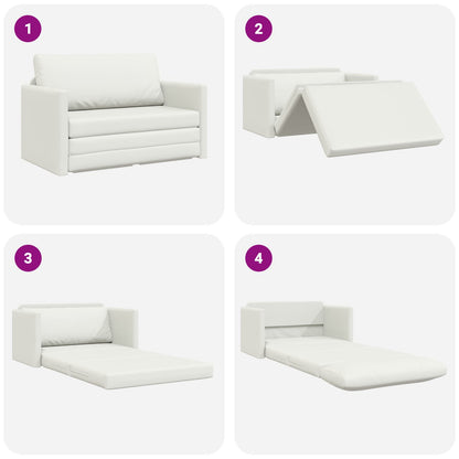 Divano letto Bianco 124 x 71 x 78 cm Pelle Artificiale | homemem39