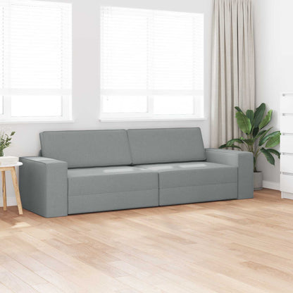 Divano letto Grigio chiaro 245 x 78 x 77 cm Tessuto